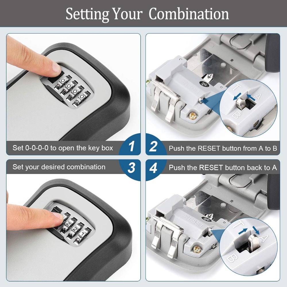 صندوق قفل أمان مقاوم للماء مثب - مراجعة Lockbox Key Secure وسعره