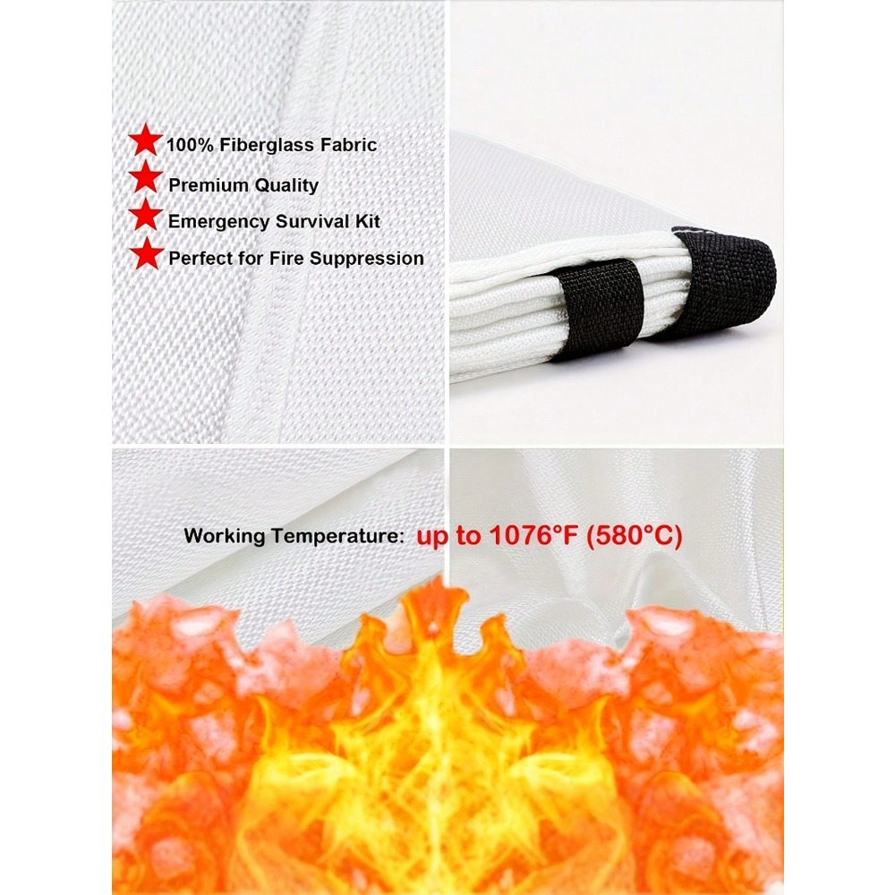 بطانية حريق 39.37 × 39.37 بوصة - مراجعة Fire Blanket Kitchen وسعره
