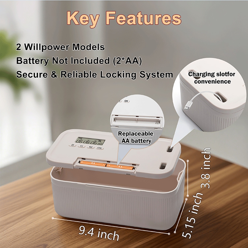 صناديق قفل الموقت حاوية إلكترو - مراجعة Medicine Cabinet Lock وسعره