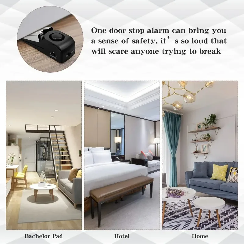 ZEXEF حماية أمنية صغيرة 125DB  - مراجعة Door Stop Alarm وسعره