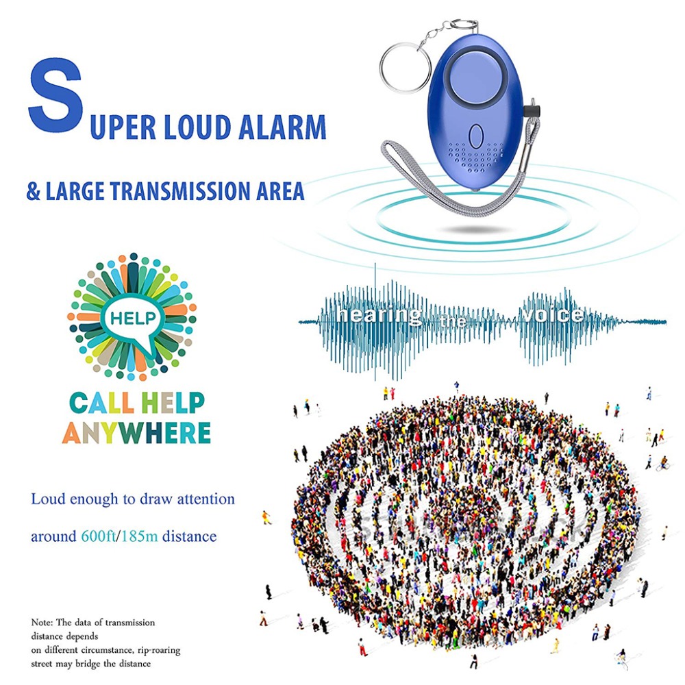 130dB إنذار الدفاع عن النفس مك - مراجعة Personal Alarm Keychain وسعره