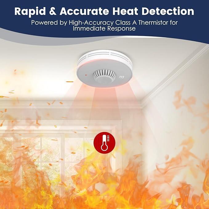 إنذار لاسلكي للدخان والحرارة م - مراجعة Smoke Detector Interconnected وسعره